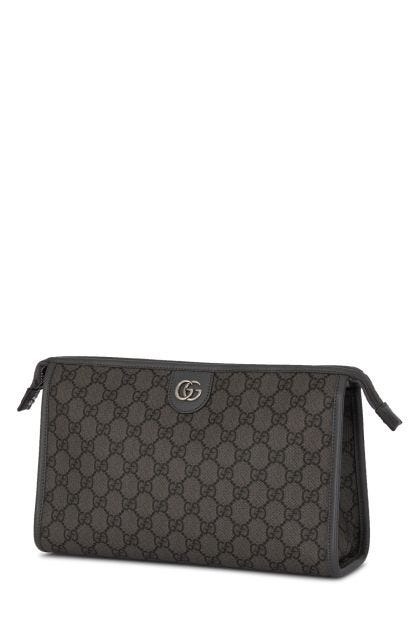 Ophidia necessaire case in gray and black fabric