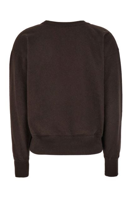 Charcoal cotton blend oversize sweatshirt