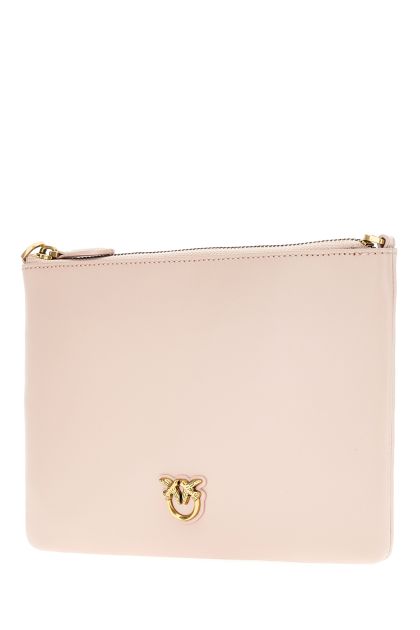 Pastel pink leather Classic Love clutch