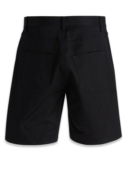 Bermuda shorts in stretch black cotton