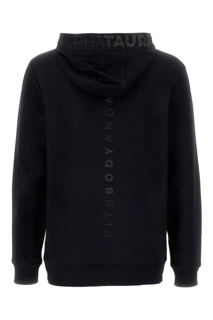 Black cotton blend sweatshirt
