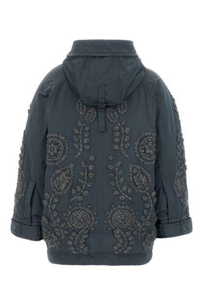 Grey polyester down jacket