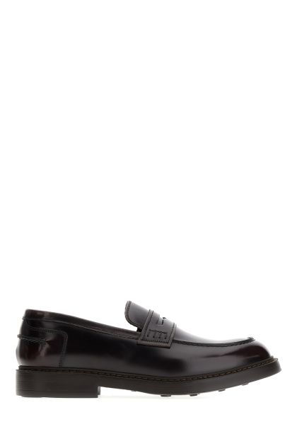 Dark brown leather Penny loafers