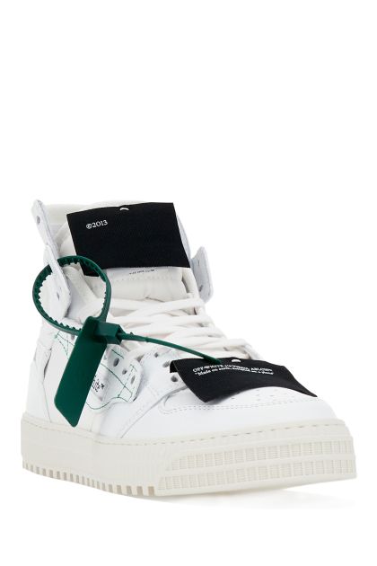 White leather and fabric 3.0 Off Court sneakers