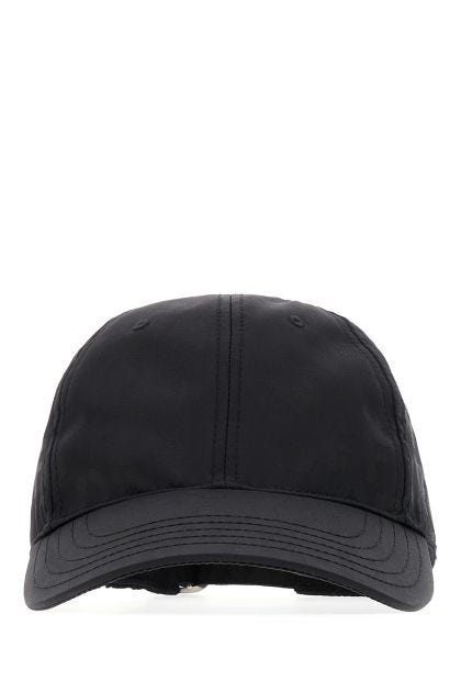 Black nylon baseball cap