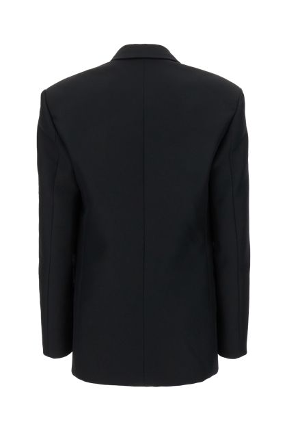 Black polyester blazer