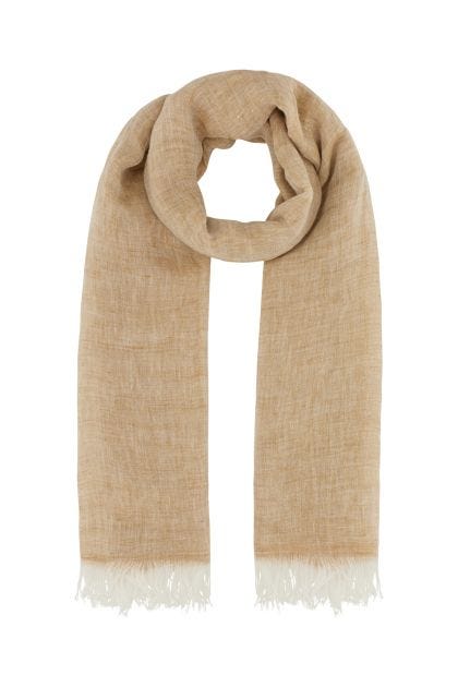 Sand linen Alfredo scarf