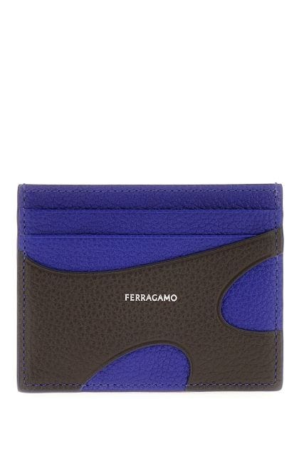 Two-tone leather card holder