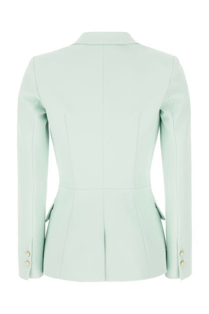 Mint green stretch polyester blazer