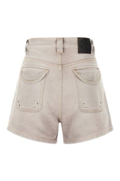 Light grey denim shorts