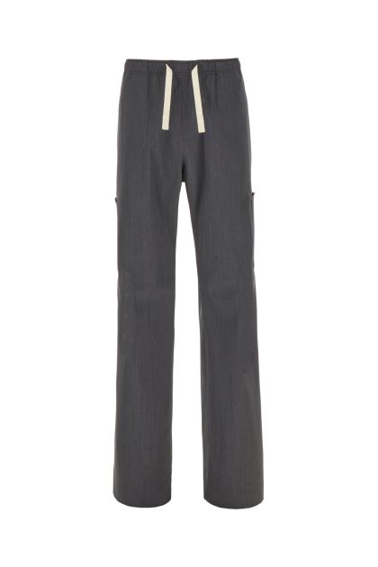 Dark grey stretch polyester blend pants