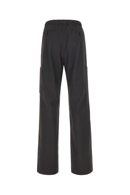 Black polyester blend pants