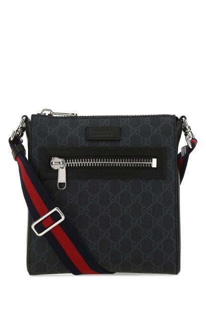 Black GG Supreme fabric and leather small crossbody bag