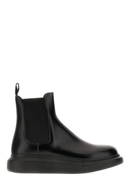 Black leather Chelsea Hybrid ankle boots